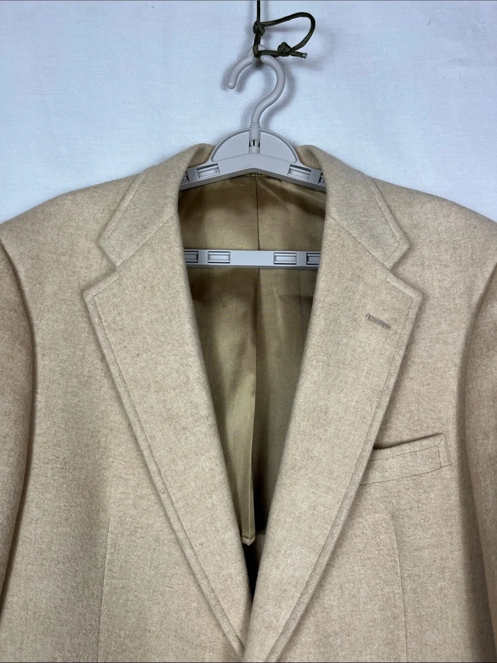 Vintage 1980s 100% Camel Hair John Weitz by Palm Beach Made in USA Tan Suit Coat